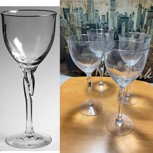 Crystal Lenox Rhythm Set of  4 Water Goblets Large Wine Glass Replacement